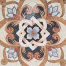 Symmetrisch Gold Gemustert Mosaik, 150 cm Zoom