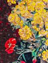 Van Gogh Poppy Flowers Mosaic Reproduction крупным планом