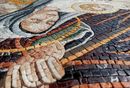 Angels Visiting Baby Jesus Mosaic close-up