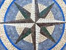 Blauer Kompass Mosaik, 80 cm Zoom