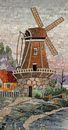 Mosaik Windmühle Oval Zoom
