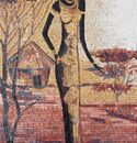 Woman in Elegant Dress Mosaic крупным планом
