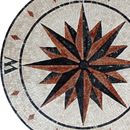 Tri-Colored Compass Mosaic close-up
