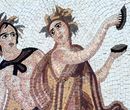 Griechisches Paar Mosaik Zoom