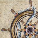 Nautisches Ruder und Tau Mosaik Zoom