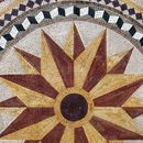 Geometric Star Flower Mosaic close-up