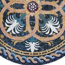 Mosaik Floral Schwarz, 120 cm Zoom