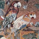 Papageien-Paar Mosaik Zoom