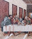 Тайная вечеря да Винчи, мозаика, 200x100 см крупным планом