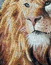 Mosaik Löwe Portrait, 65x80 cm Zoom
