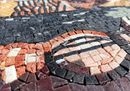 Candlelit Wine and Fruit Mosaic, 28"x34" close-up
