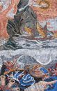 Русалка, мозаичный портрет крупным планом