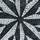 Light Grey and Black Compass Mosaic close-up