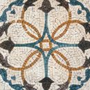 Teal and Gold Decorative Mosaic, 36" close-up