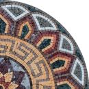 Gold and Red Mosaic Medallion, 32" close-up