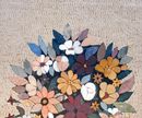 Embossed Flower Display Mosaic close-up