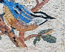 Blue Tit Bird Mosaic close-up
