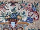Синие цветы, мозаика крупным планом
