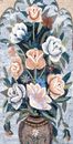 Multicolored Rose Display Mosaic close-up