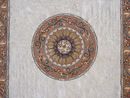 Earthy Rose Patterned Square Rug Mosaic, 79" close-up
