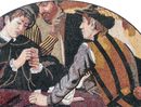 Caravaggio's The Cardsharps Mosaic close-up