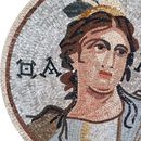 Греческая богиня, картина из мозаики, 100 см крупным планом
