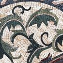 Round Pheasant Decorative Mosaic, 30" close-up