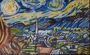 Van Gogh Starry Night Reproduction Mosaic Art крупным планом