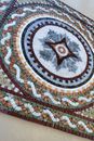Green and Brown Braid Mosaic, 36" close-up