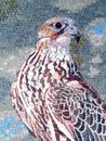 Falcon on Cliff Mosaic, 30"x44" close-up