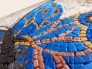 Azure Blue Butterfly Mosaic, 30" close-up