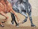 Galloping Black and Brown Horse Mosaic крупным планом