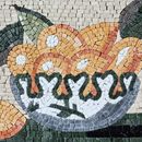 Gold Lemons and Peaches Mosaic close-up