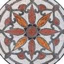 Radial Floral Motif Mosaic, 48" close-up
