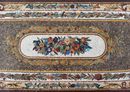 Traditional Floral Patterned Mosaic Runner Rug close-up