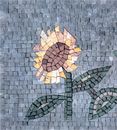 Three Sunflowers Mosaic close-up