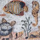 Marine Creatures Mosaic, 40" close-up