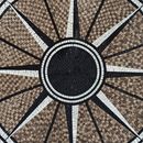 Checkered Compass Rose Mosaic, 71" close-up