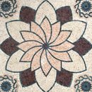 Geometric Radial Flower Mosaic, 71" close-up