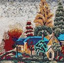 Пейзаж Деревья Мозаика крупным планом