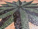 Empress Green Compass Mosaic, 48" close-up