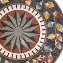Round Colorful Leaves Mosaic, 52" close-up
