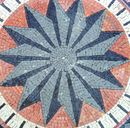 Ivy Mosaic Medallion, 48" close-up
