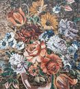 Display of Mixed Flowers Mosaic close-up