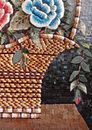 Basket of Flowers Mosaic close-up