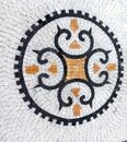 Mosaik Gold Grau Muster, 80 cm Zoom