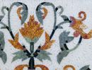 Gold Flower Mosaic with Border close-up