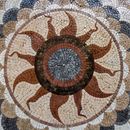 Red Sun Mosaic, 48" close-up