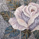 Mosaik Weiße Rose Zoom