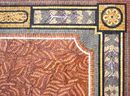 Red Leaves Pattern Rug Mosaic close-up